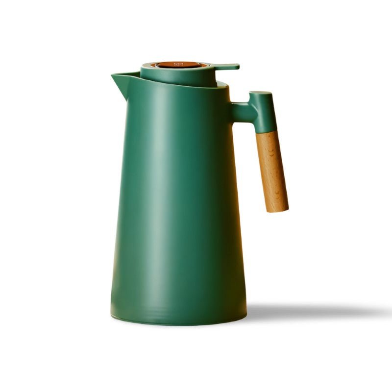 Norvo | ThermoWood – Smart Isolert Termoskanne med Digital Temperaturvisning & Trehåndtak