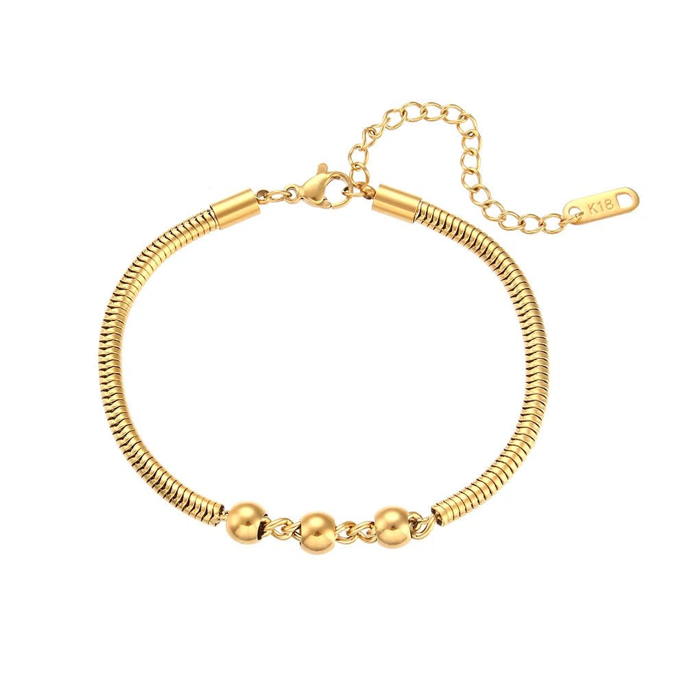 Norvo | Tykk Slangesmykke Perlekjede og Armbåndsett