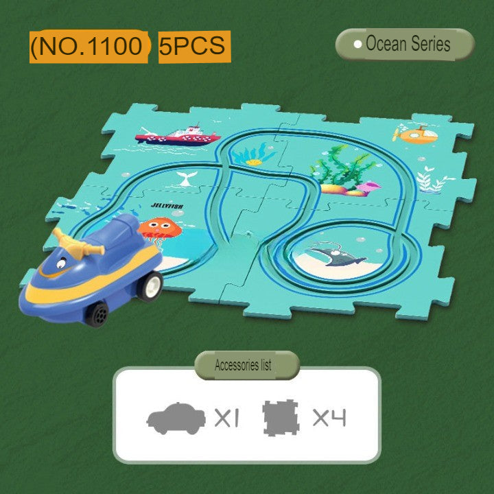 Norvo | Automatisk Track DIY Elektrisk Skinne Racer