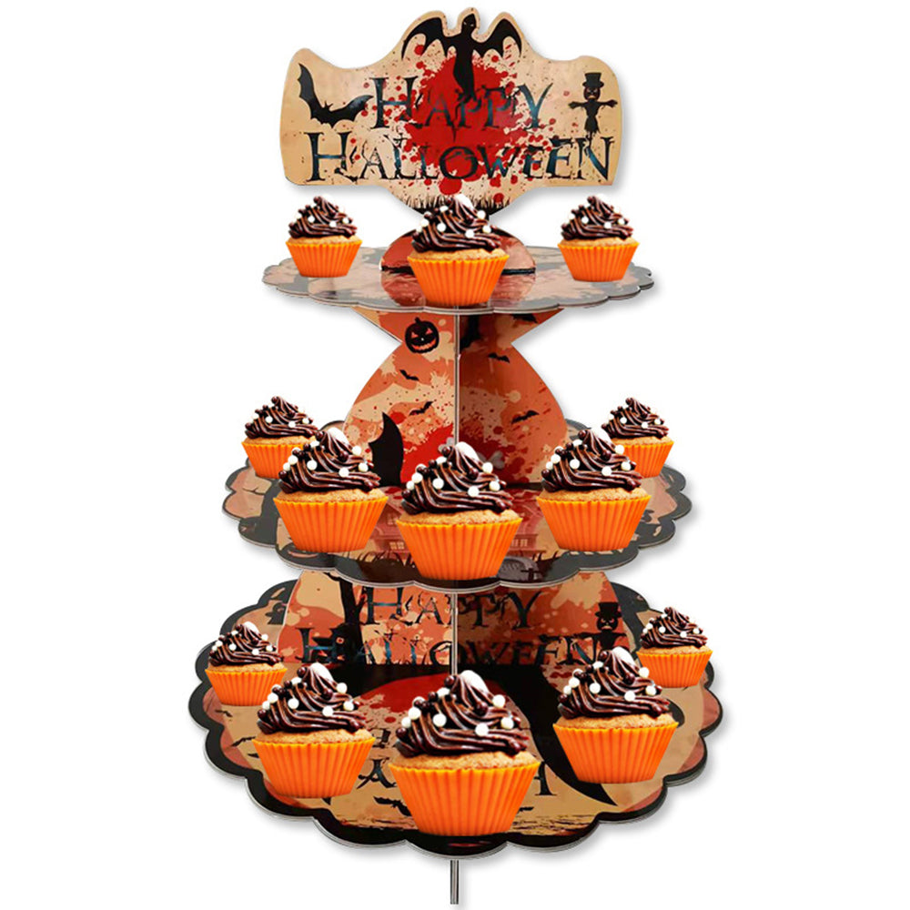 Norvo | HauntTower Halloween Tematisk Cupcake Ställ