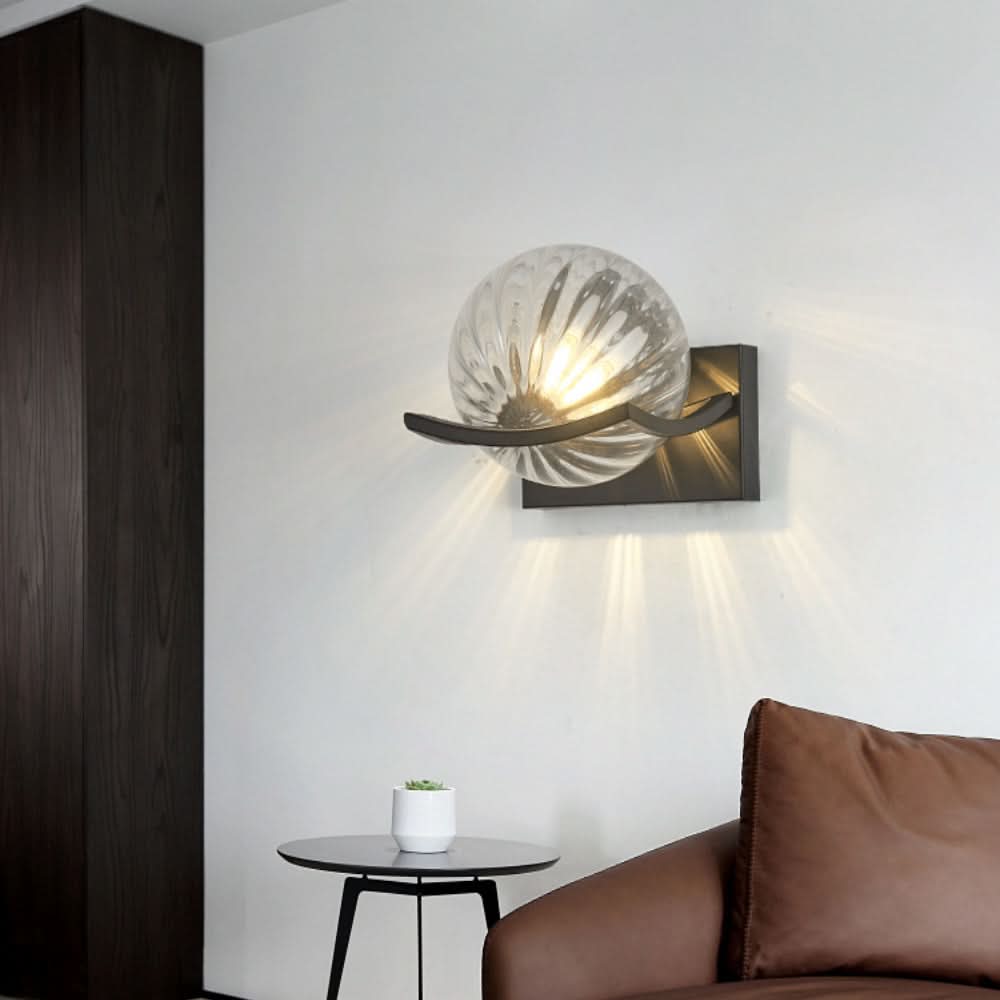 Norvo | Moderne LED Vegglampe med Glasspanel