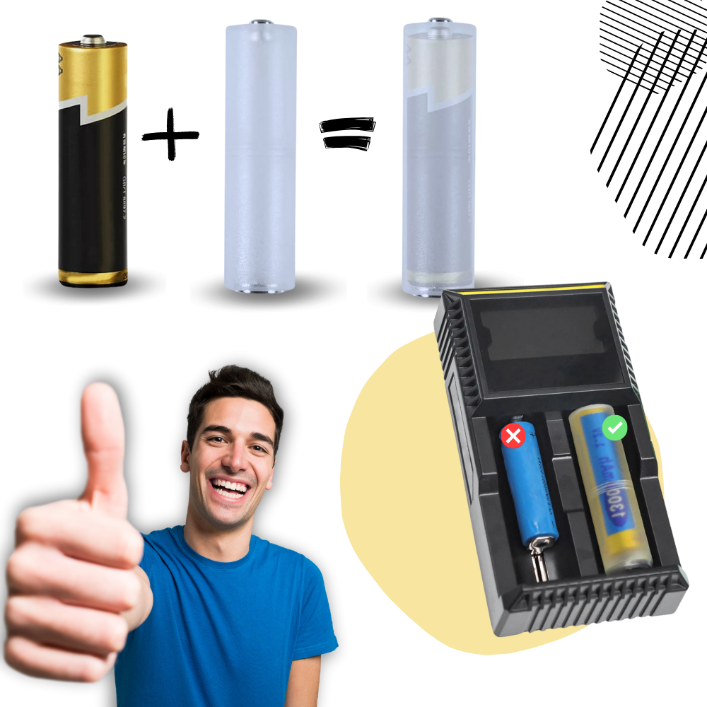 Universal AAA til AA-Batterikonverter