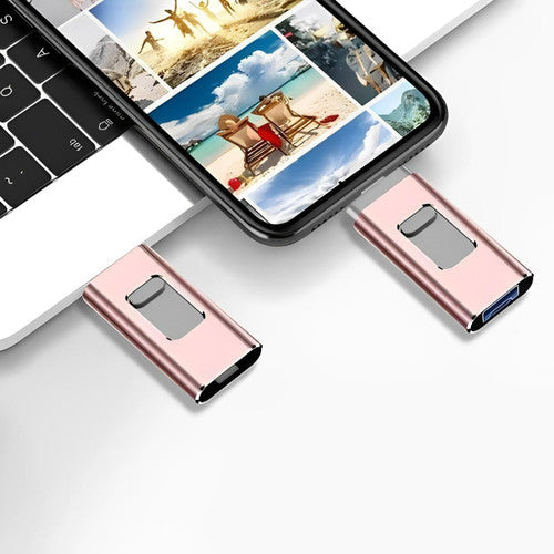 Norvo | USB-minne for iPhone og Android - 128GB høyhastighetslagring for bilder, videoer og filoverføring