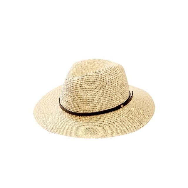 Norvo | Kvinne Wide Brim Straw Panama Roll Up Hat