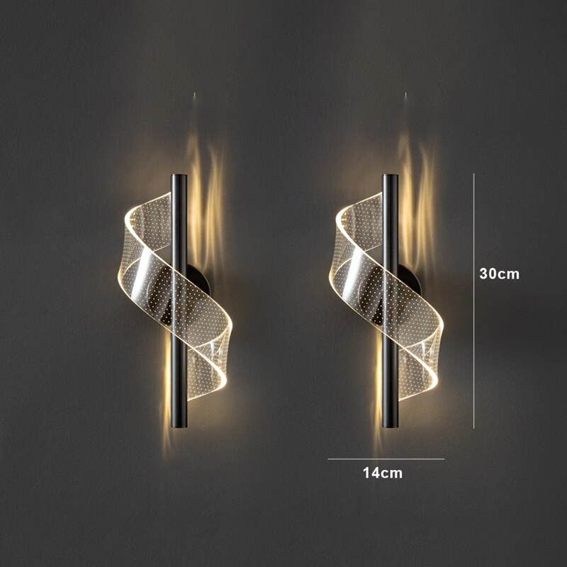 Norvo | Luksus Glass Vegglampe med Lysestake