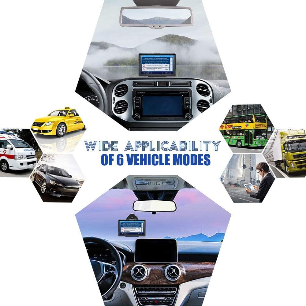 Norvo | 7" GPS Navigasjonssystem | Oppgradert med sanntids trafikkoppdateringer & forhåndslastede kart for Storbritannia & EU for biler og lastebiler