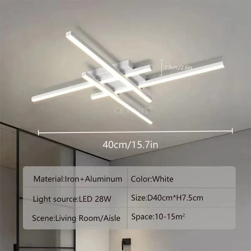 Norvo | Moderne LED Taklampe | Energi Effektiv, Myk Belysning & Tilgjengelig i 30/40/50cm for Soverom og Stue