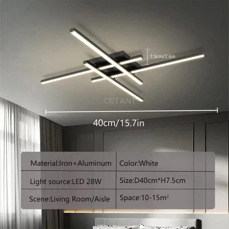Norvo | Moderne LED Taklampe | Energi Effektiv, Myk Belysning & Tilgjengelig i 30/40/50cm for Soverom og Stue