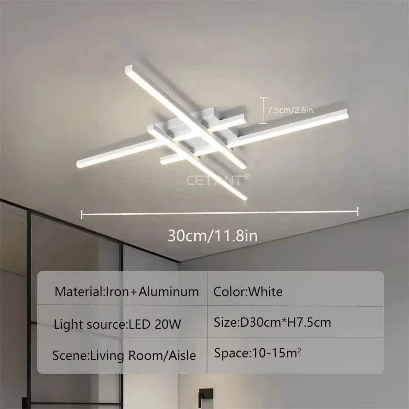 Norvo | Moderne LED Taklampe | Energi Effektiv, Myk Belysning & Tilgjengelig i 30/40/50cm for Soverom og Stue