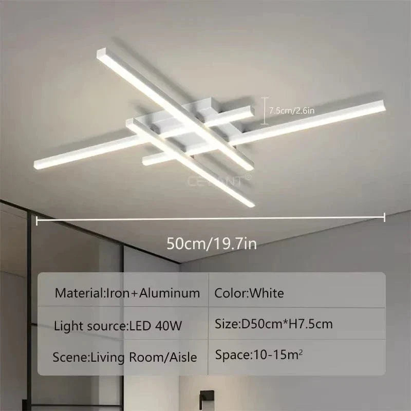 Norvo | Moderne LED Taklampe | Energi Effektiv, Myk Belysning & Tilgjengelig i 30/40/50cm for Soverom og Stue