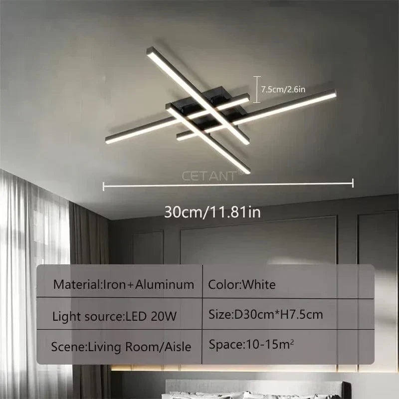 Norvo | Moderne LED Taklampe | Energi Effektiv, Myk Belysning & Tilgjengelig i 30/40/50cm for Soverom og Stue