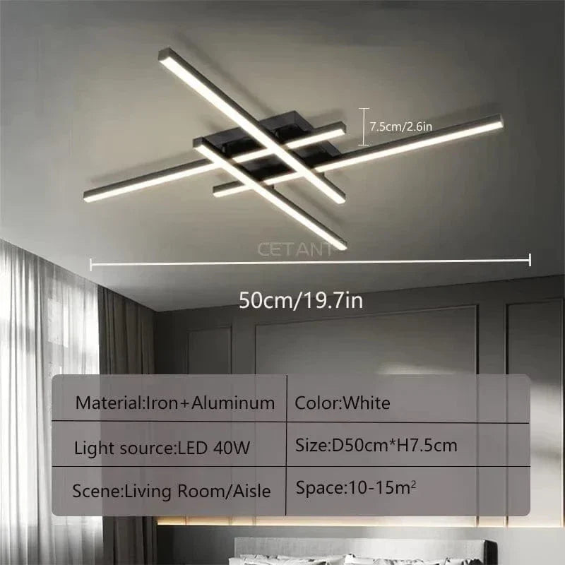Norvo | Moderne LED Taklampe | Energi Effektiv, Myk Belysning & Tilgjengelig i 30/40/50cm for Soverom og Stue