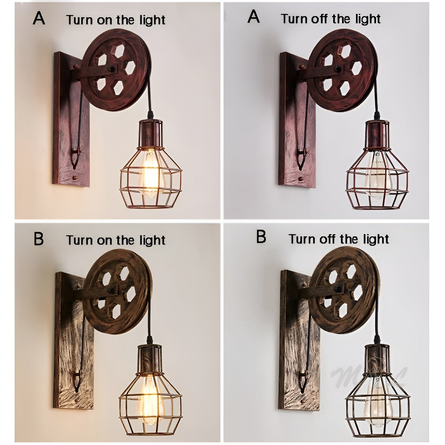 Norvo | Vintage Industrial LED Vegglampe - IronGlare