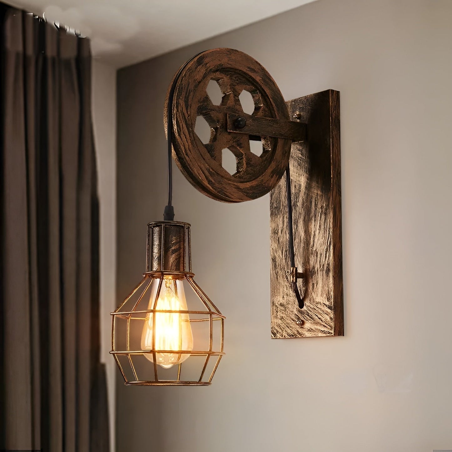 Norvo | Vintage Industrial LED Vegglampe - IronGlare