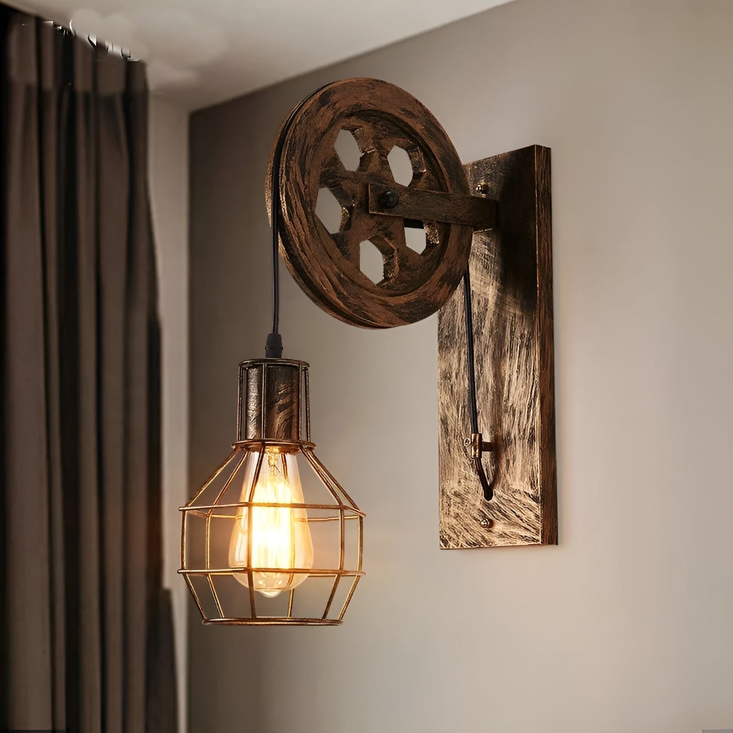 Norvo | Vintage Industrial LED Vegglampe - IronGlare