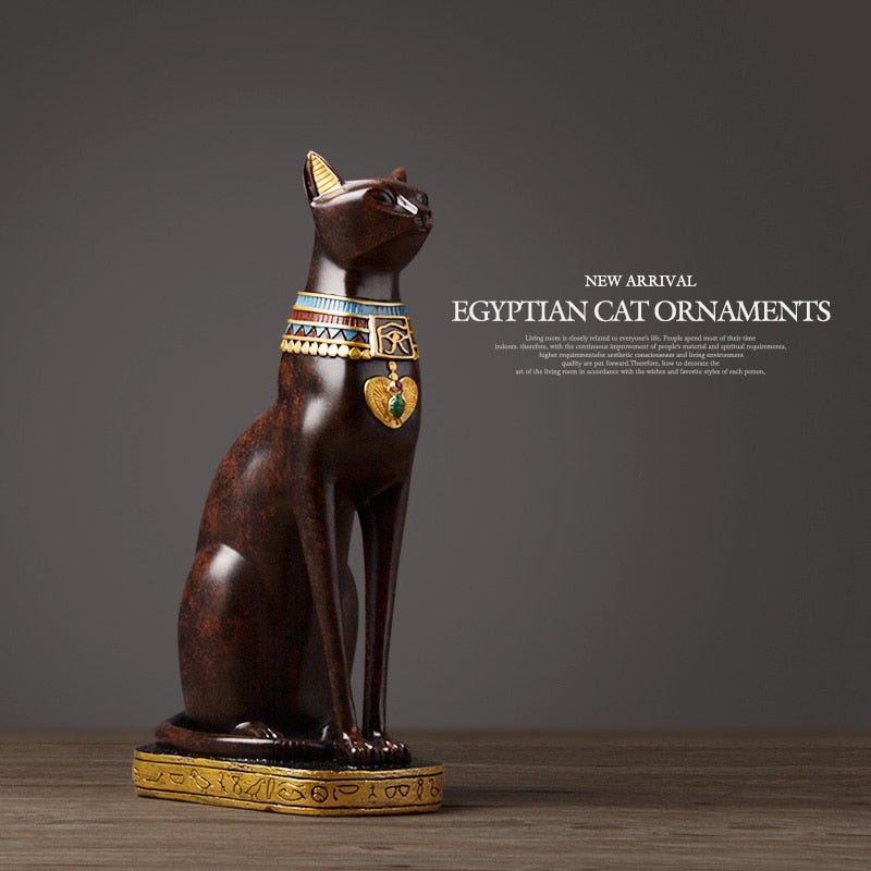 Norvo | Vintage stil luksuriøs egyptisk katteskulptur