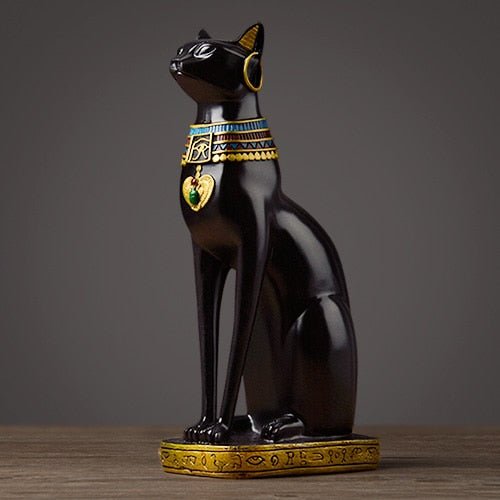 Norvo | Vintage stil luksuriøs egyptisk katteskulptur