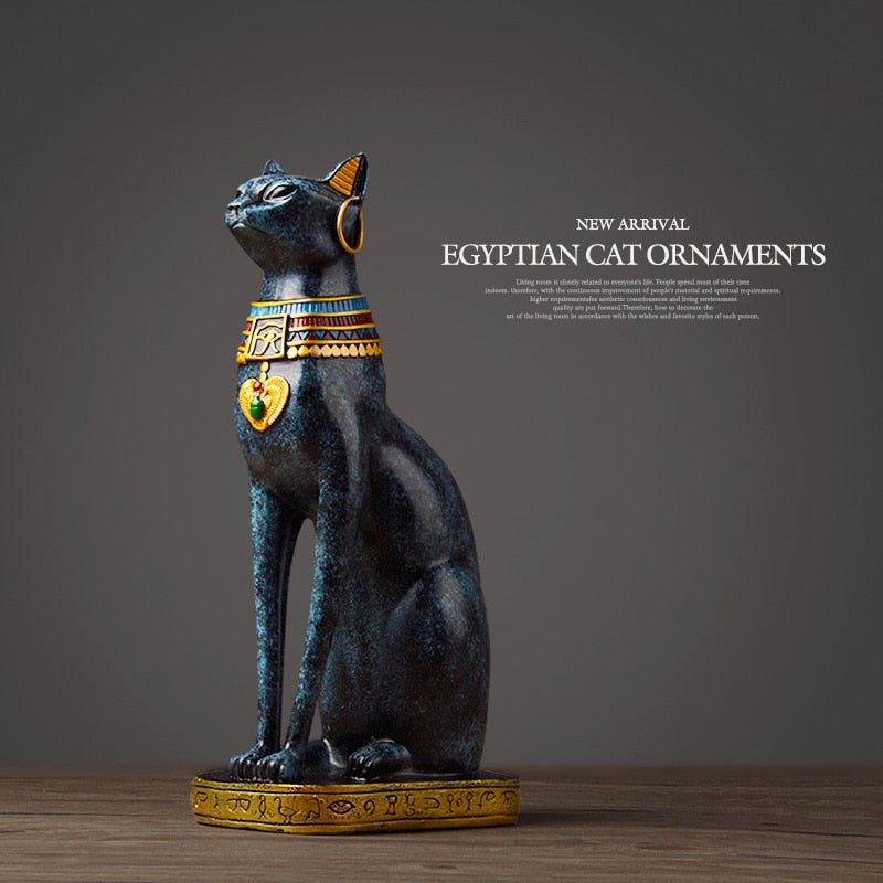 Norvo | Vintage stil luksuriøs egyptisk katteskulptur