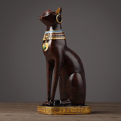 Norvo | Vintage stil luksuriøs egyptisk katteskulptur
