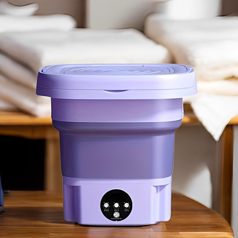 Norvo | 8L sammenleggbar mini vaskemaskin med tørketrommel