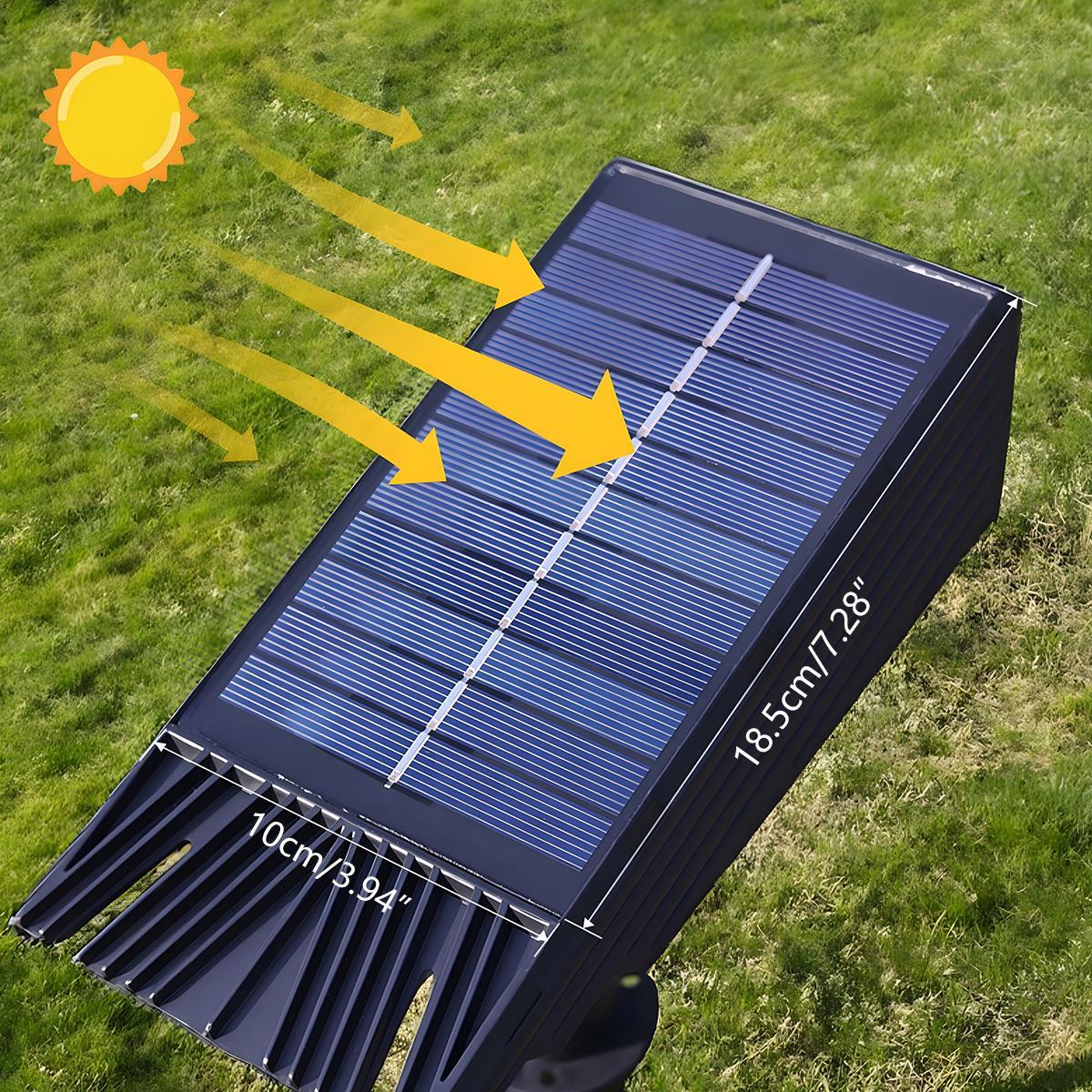 Norvo | Vanntett solenergi LED multi-zoom spotlight | Justerbar zoom. Miljøvennlig og ideell for hage- og utendørs landskapsbelysning