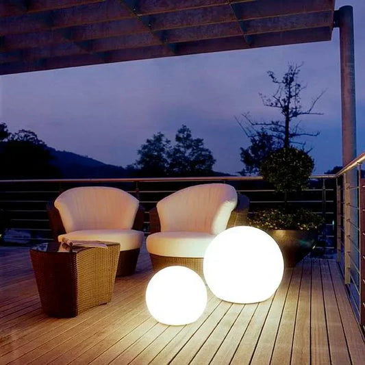 Norvo | Solvannstålig Globe Light | Fargeforandrende. Fjernstyrt & Ideell for Utendørs Hage- og Patioinnredning