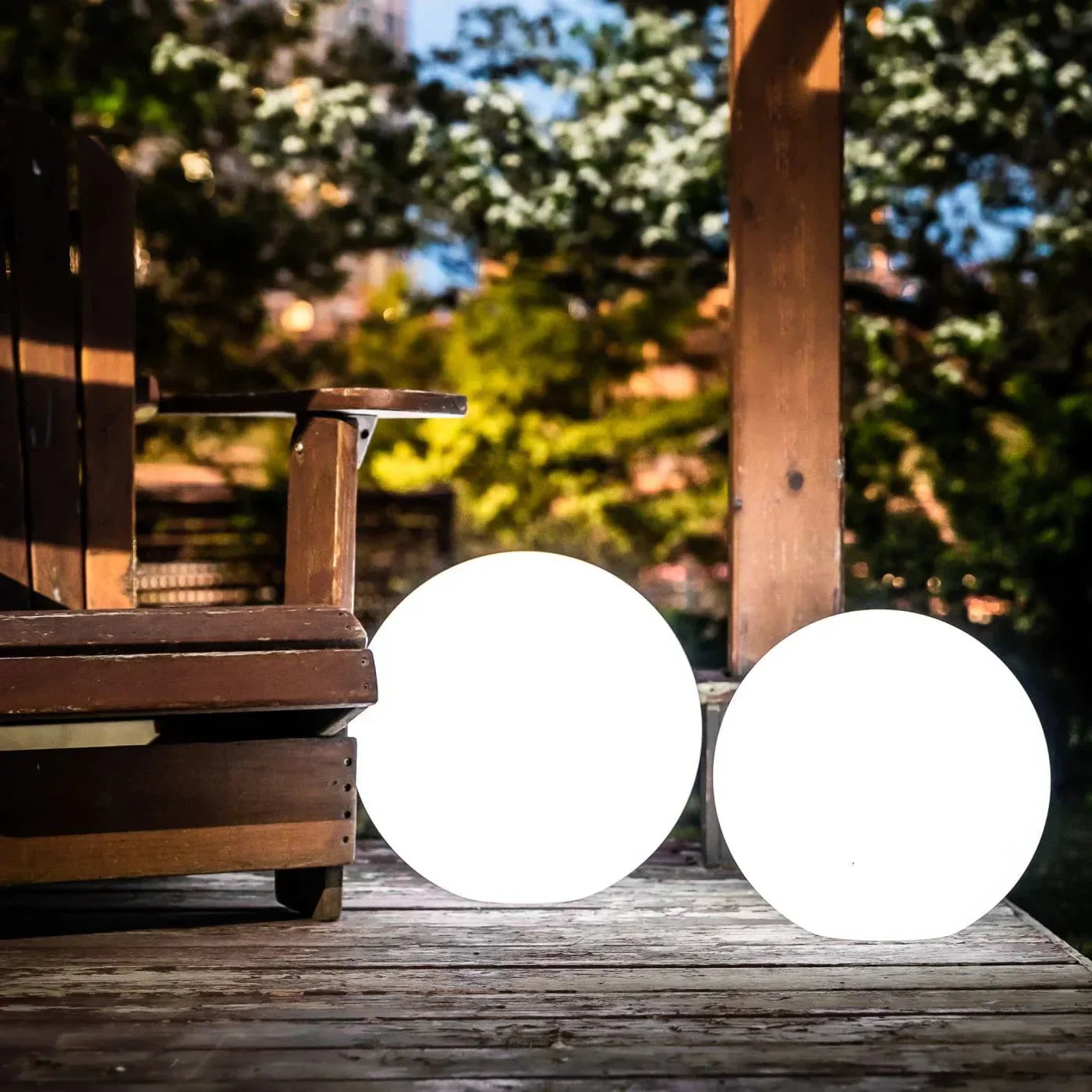 Norvo | Solvannstålig Globe Light | Fargeforandrende. Fjernstyrt & Ideell for Utendørs Hage- og Patioinnredning