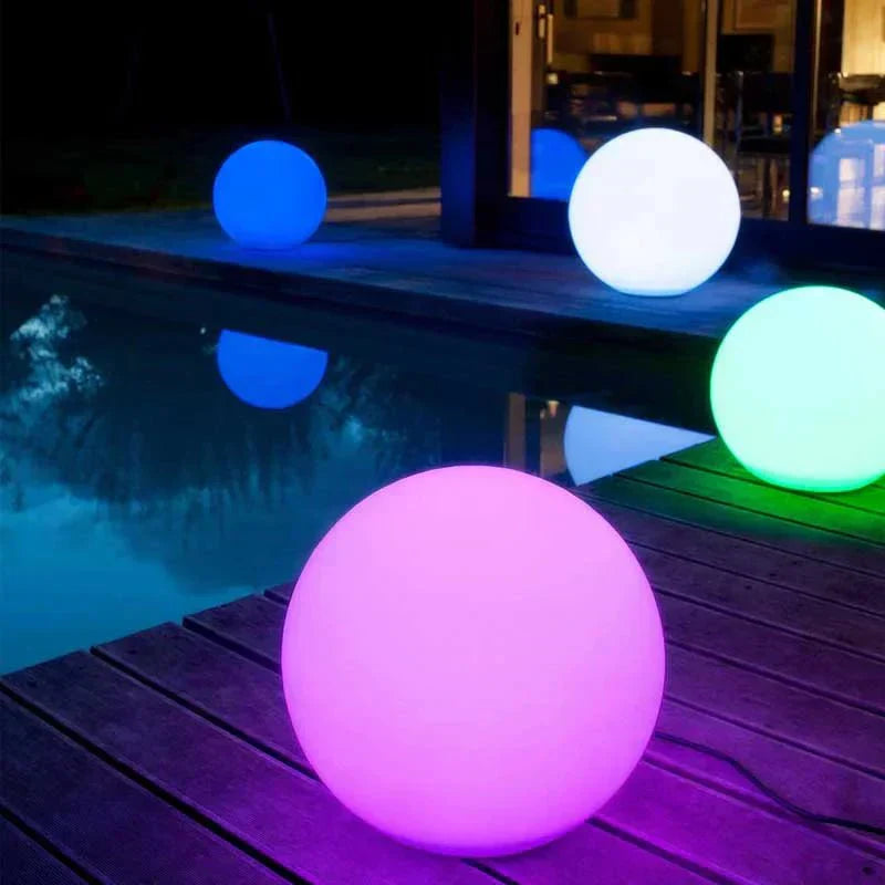 Norvo | Solvannstålig Globe Light | Fargeforandrende. Fjernstyrt & Ideell for Utendørs Hage- og Patioinnredning
