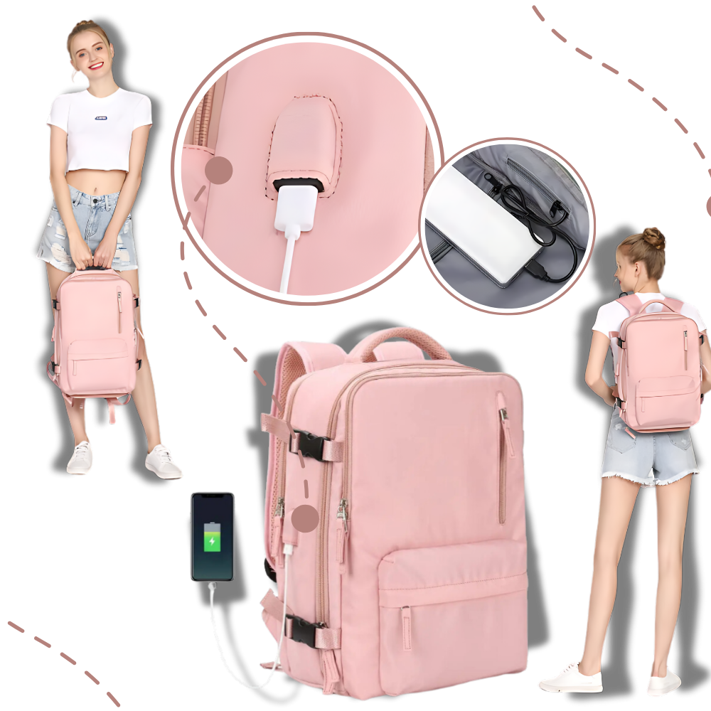 Vanntett reise-ryggsekk med USB