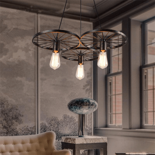 Norvo | Retro-stil-hjul-pendel-belysning