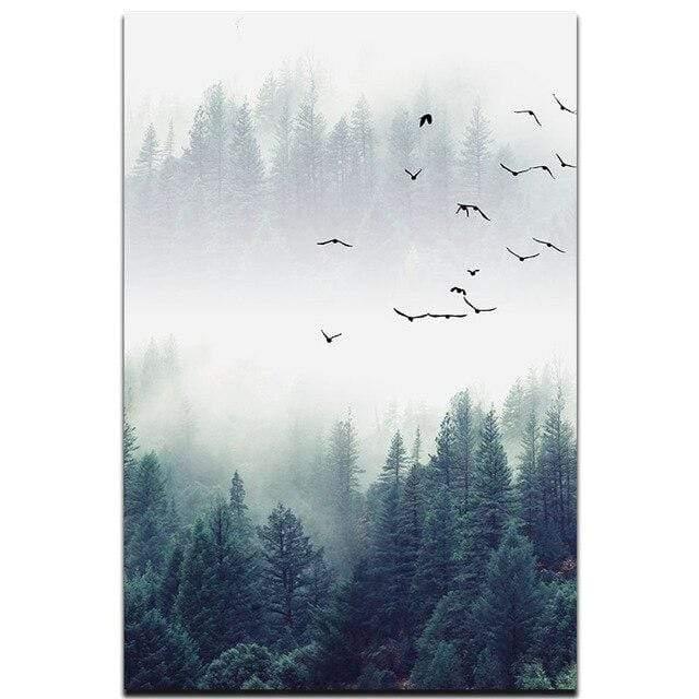 Norvo | 3-delt Nordic Forest Landscape Veggkunst