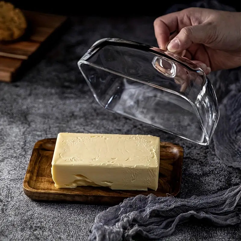 Norvo | Tre- og Glass Smørholder - ButterElegance