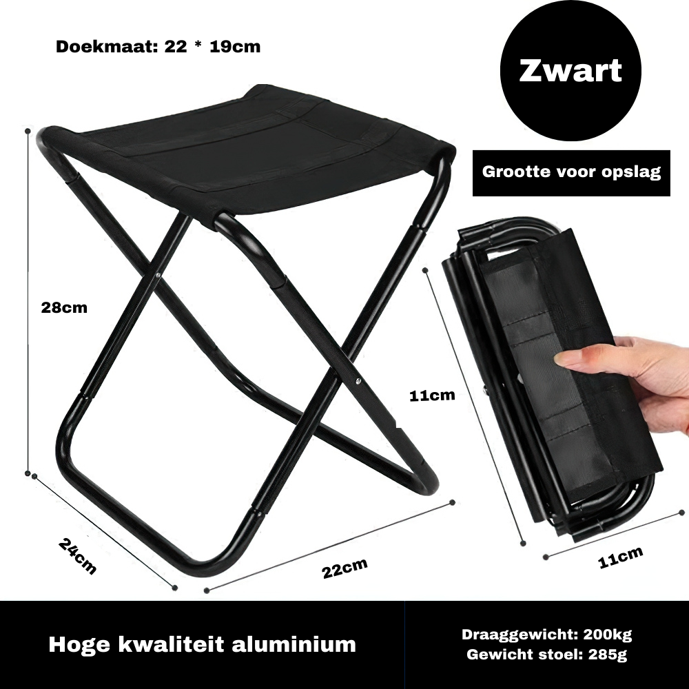 Norvo | Kompakt Campingstol – Lettvekts & Sammenleggbar