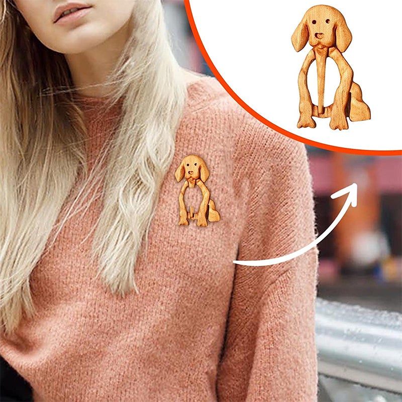 Norvo | Søt dyrebrosje laget av tre