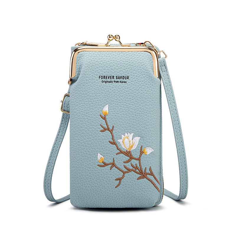 Norvo | Brodert kvinne crossbody lommebok