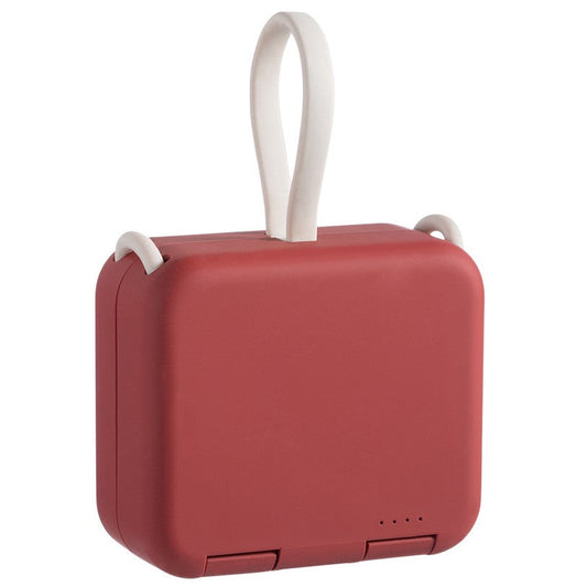 Norvo | 4000mAh Bærbar Baklomme Power Bank, med Telefonholder, Sammenleggbart Design & Laderkabel, for Hovedmobiltelefontyper