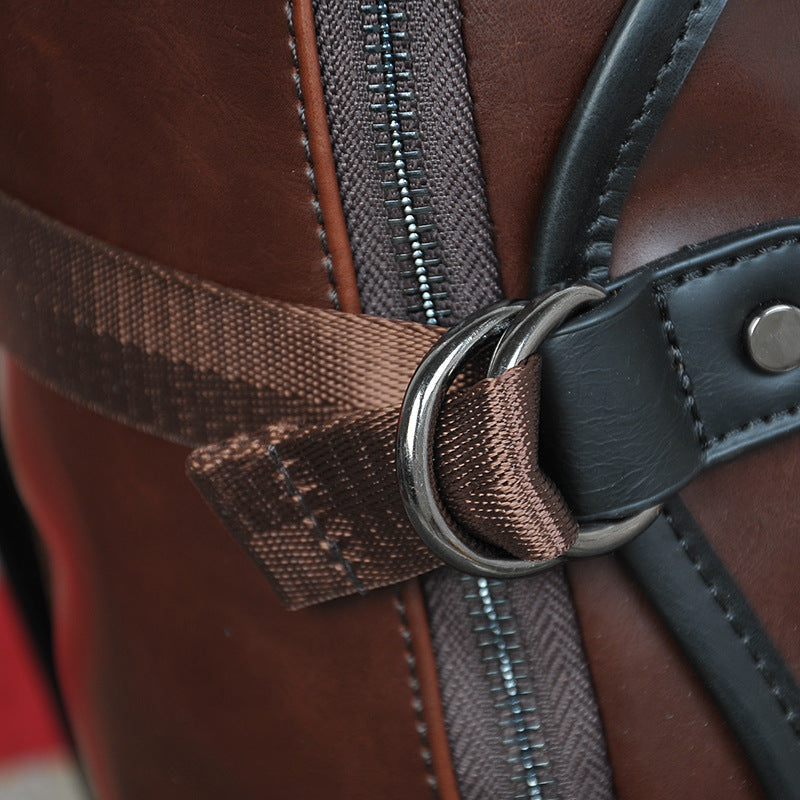 Norvo | Brun Forretnings Lærryggsekk, med Lett-bærbar Håndtak for Reise, Arbeid og Utendørs