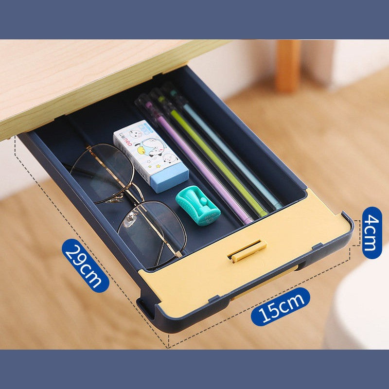 Norvo | Slim Glide Under Desk Storage Pull-Out Drawer, for Stationery, Tools & More