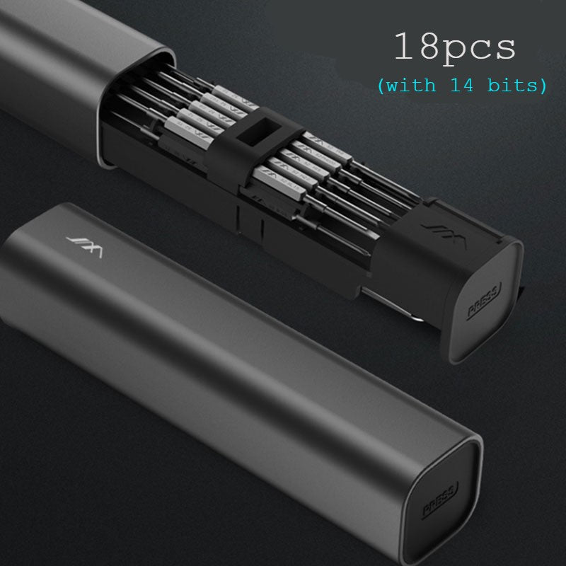 Norvo | Multifunksjonell Bærbar Presisjons Skrutrekker Sett, med 21 Tips & En Gripende Driver, for Elektrikere, Rørleggere, DIYere, Tømrer