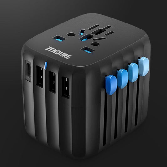 Norvo | Bærbar hurtiglader cube vegglader, med 4 USB-utganger & 30W PD-lading, for kontor, reise & mer