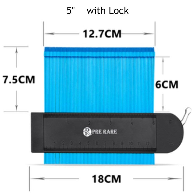 Norvo | Konturverktøy med lås, for DIY, rør, fliser, gulv, bygging, hjørner og trearbeid