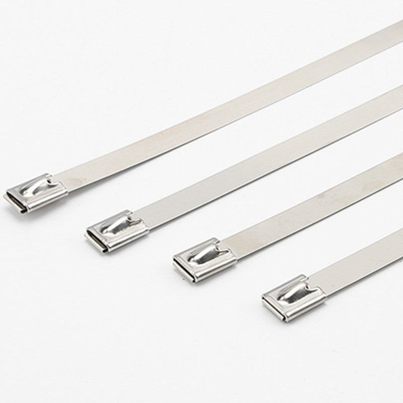 Norvo | Multi-purpose rustfritt stål selvlåsende kabelbinderÔºå for innpakning, gjerde, utendørs og tarp (100stk)