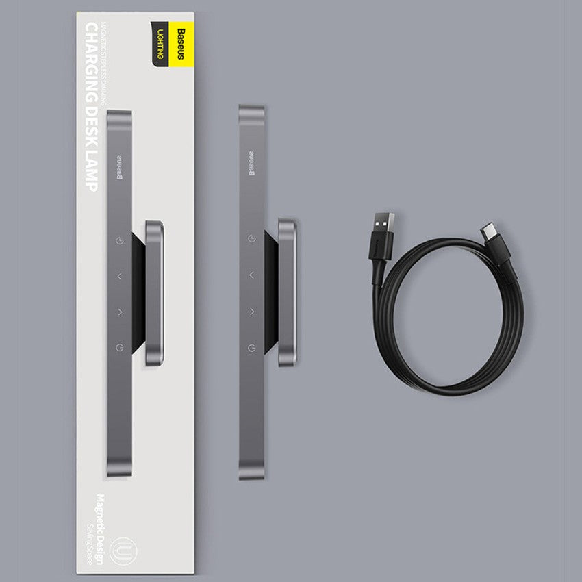 Norvo | Oppladbar magnetisk LED skrivebordslampe med trinnløs dimming, for studie, skap, nattbord