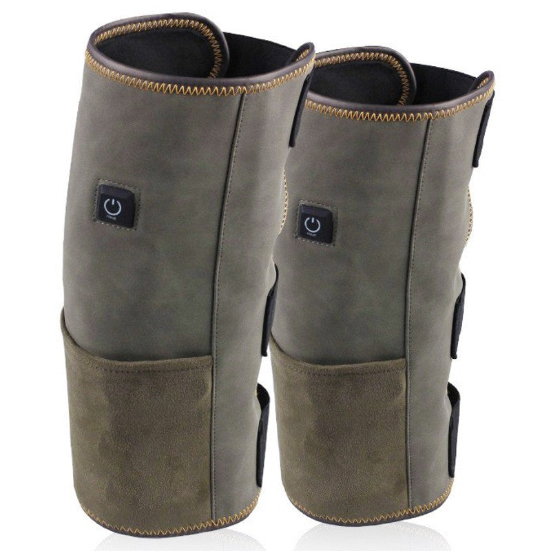 Norvo | Elektrisk Justerbar Varme- og Vibrasjonskne Massasjepude med Powerbank, for Albue eller Knær