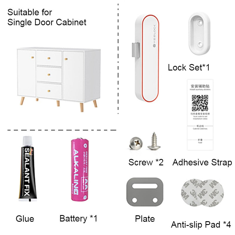 Norvo | Nøkkelfri smart skaplås med Bluetooth APP låsing, nøkkeldeling, enkel installasjon og lang standby-tid, for skap