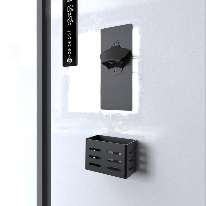 Norvo | Magnetisk Kjøleskapsmontert Flaskåpner & Kapseloppfanger, for Kjøkken, Bar, Gave & Mer