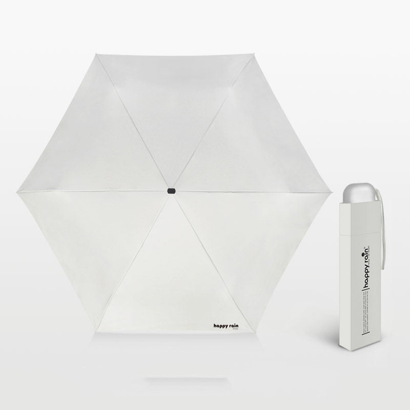 Norvo | Mini Slim Automatisk UV Paraply, med 6 Ribber & 99% UV Blokk, for Solfylte & Regnfulle Dager
