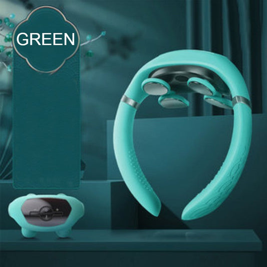 Norvo | Bærbar Nakke Massasjeapparat, med 6 Moduser, 16 Styrker, Rødt Lys Hjelpemassasje & Ergonomisk Design, for Studie, Arbeid & Reiser