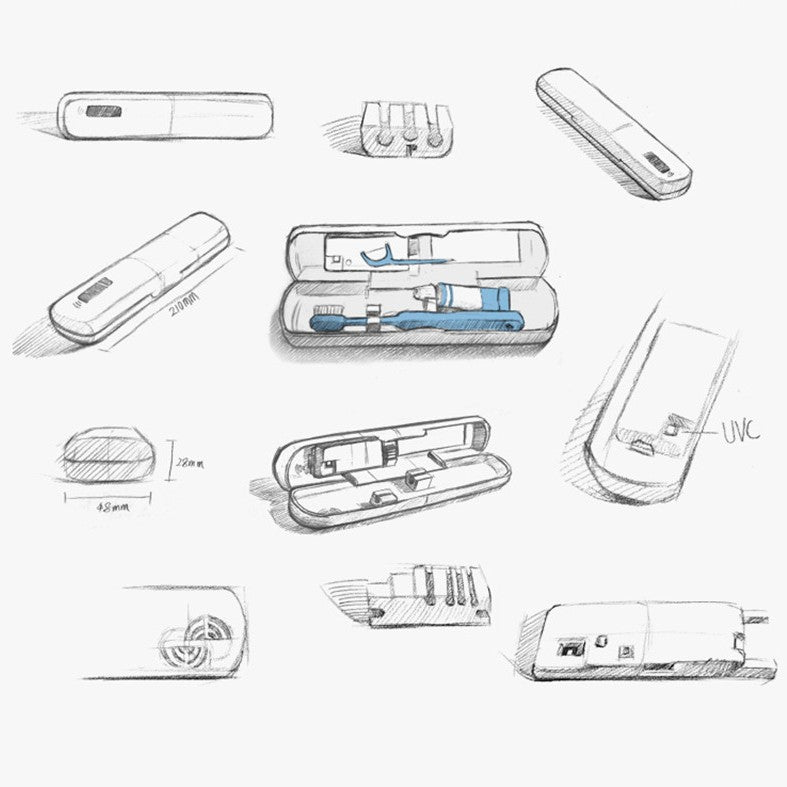 Norvo | Bærbar UV-sterilisering tannbørsteetui, drevet