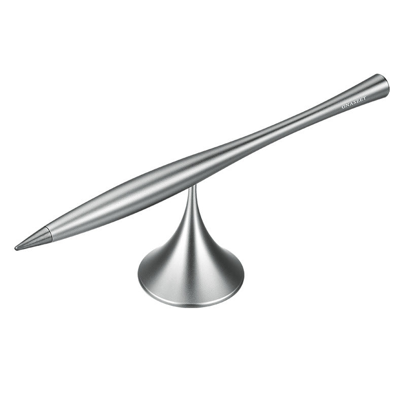 Norvo | Blekkfri Evig Metallpenn, med utskiftbar metalldor, Spinnende Base & Glatt Aluminiumslegering Skall, for Kontor, Arbeid & Studie